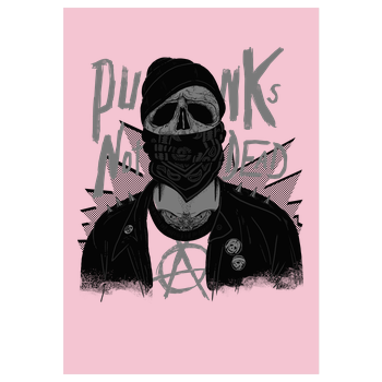 Punk's not Dead! Art Print pink