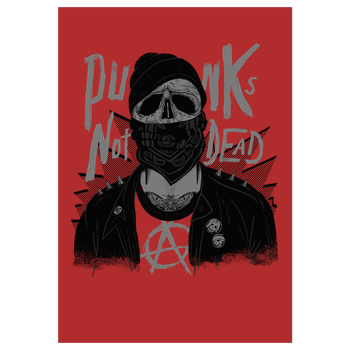 Punk's not Dead! Art Print red