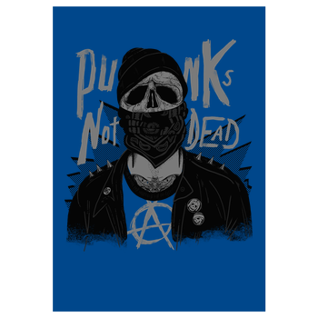 Punk's not Dead! Art Print blue
