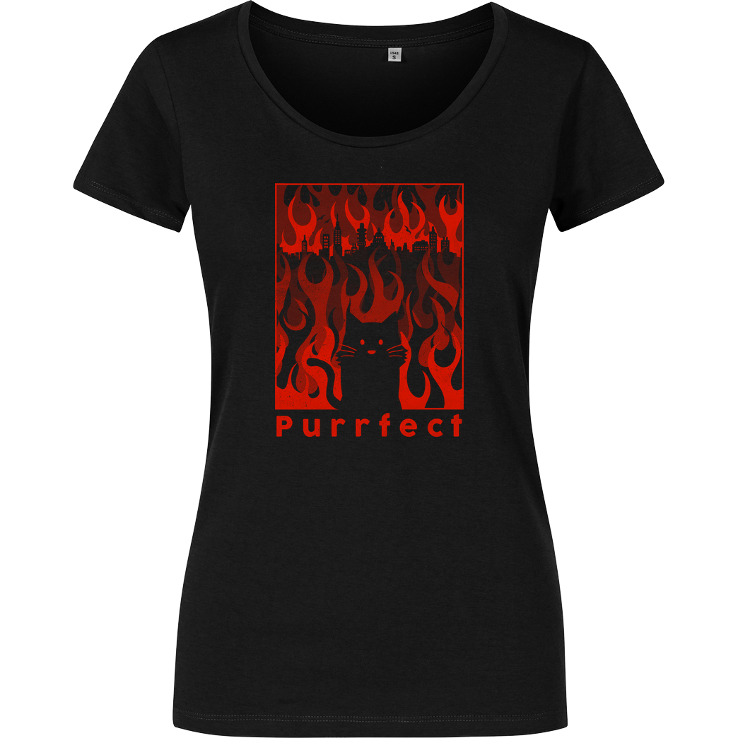 Tobefonseca Purrfect T-Shirt Girlshirt schwarz