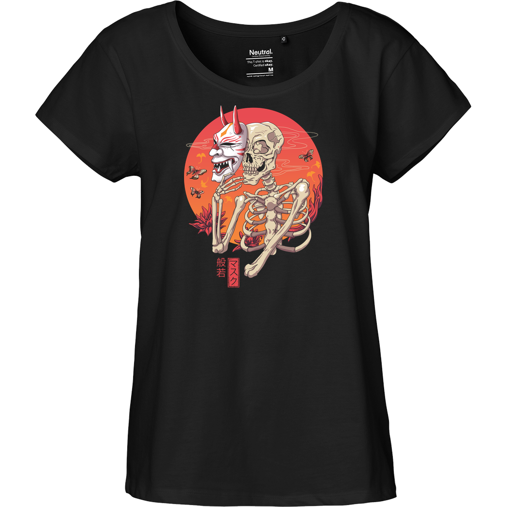 Vincent Trinidad Rad Devil Mask T-Shirt Fairtrade Loose Fit Girlie - black