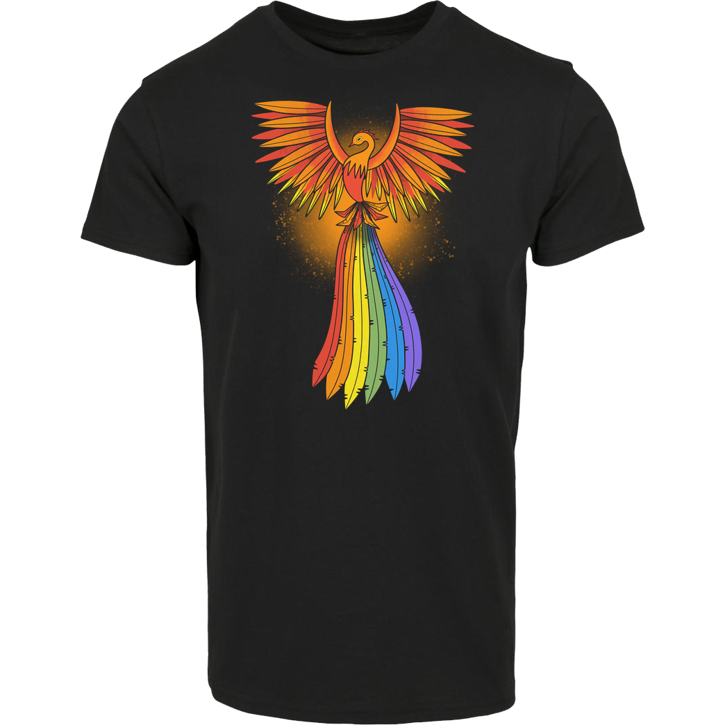 TaylorRoss1 Rainbow Phoenix T-Shirt House Brand T-Shirt - Black