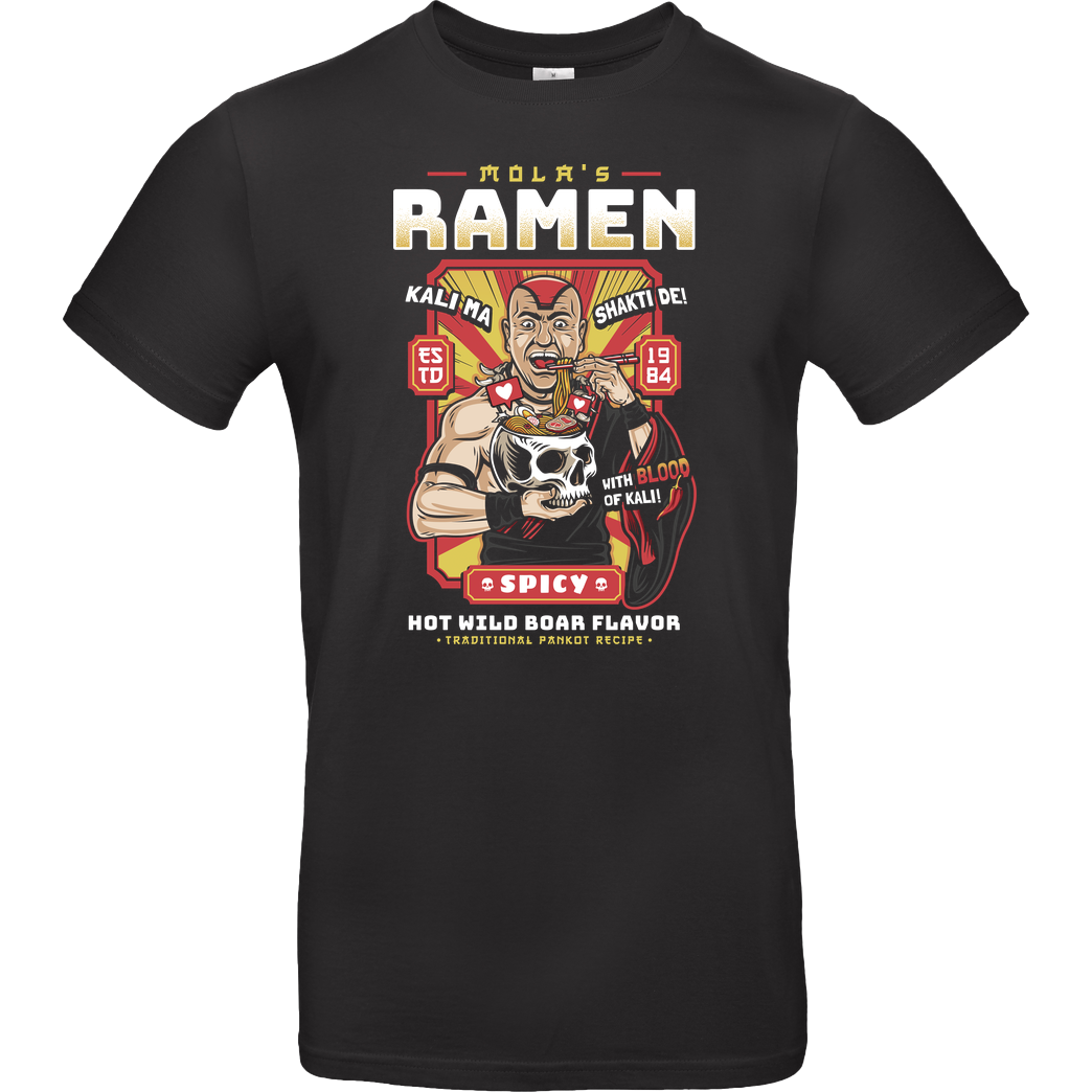 OlipopArt Ramen of Doom T-Shirt B&C EXACT 190 - Black