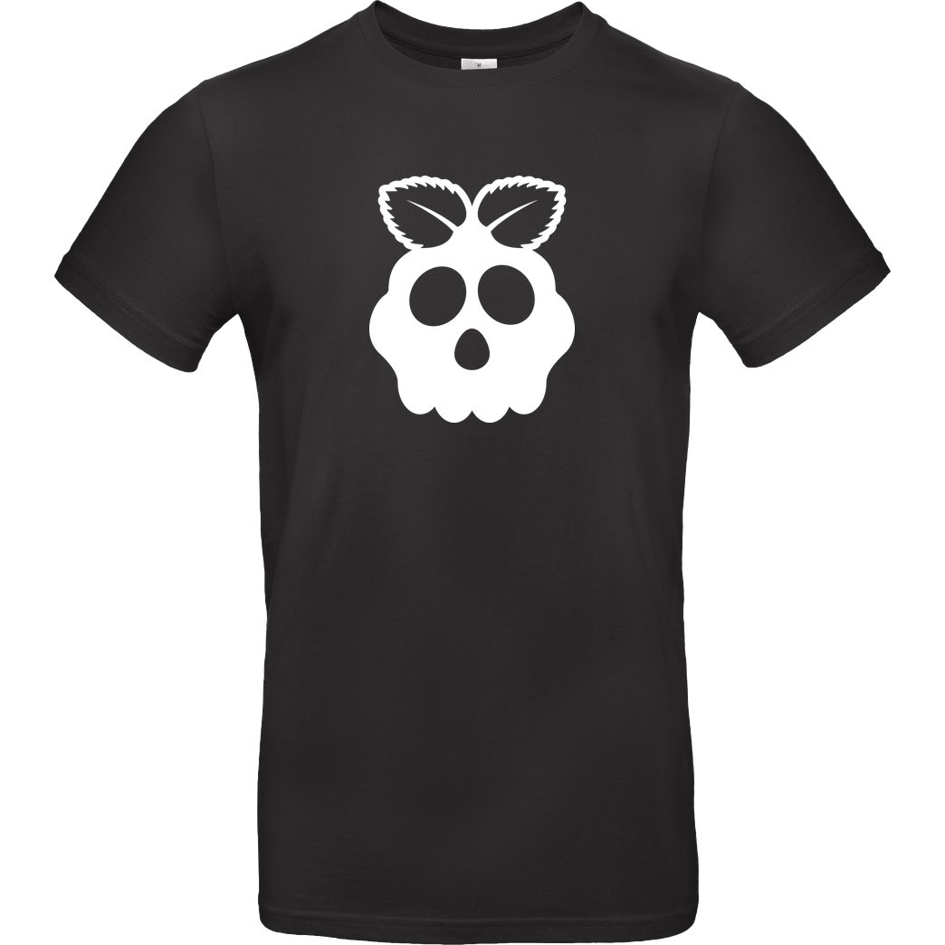 Falschparka Raspberry Skull T-Shirt B&C EXACT 190 - Black