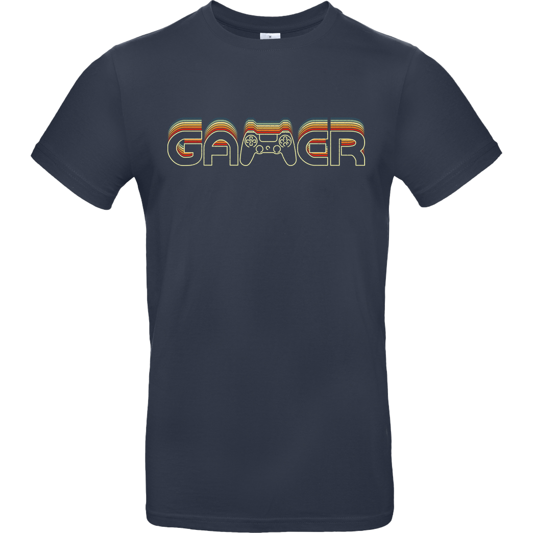 Sebasebi Retro gamer T-Shirt B&C EXACT 190 - Navy