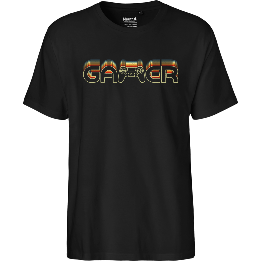 Sebasebi Retro gamer T-Shirt Fairtrade T-Shirt - black