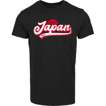 Retro Japan House Brand T-Shirt - Black
