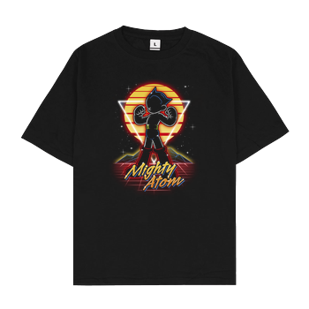 Retro Mighty Atom Oversize T-Shirt - Black