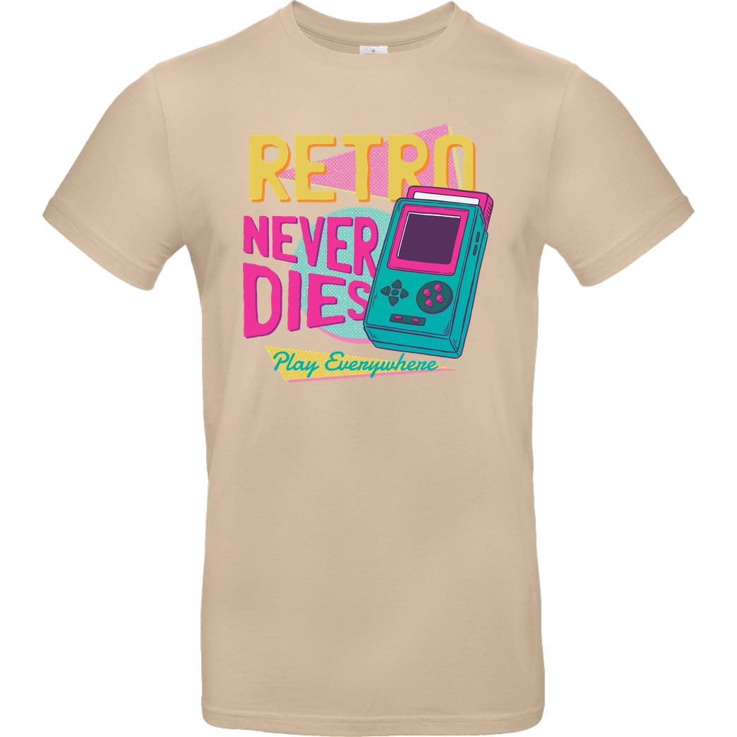 Jonz Retro Never Dies T-Shirt B&C EXACT 190 - Sand