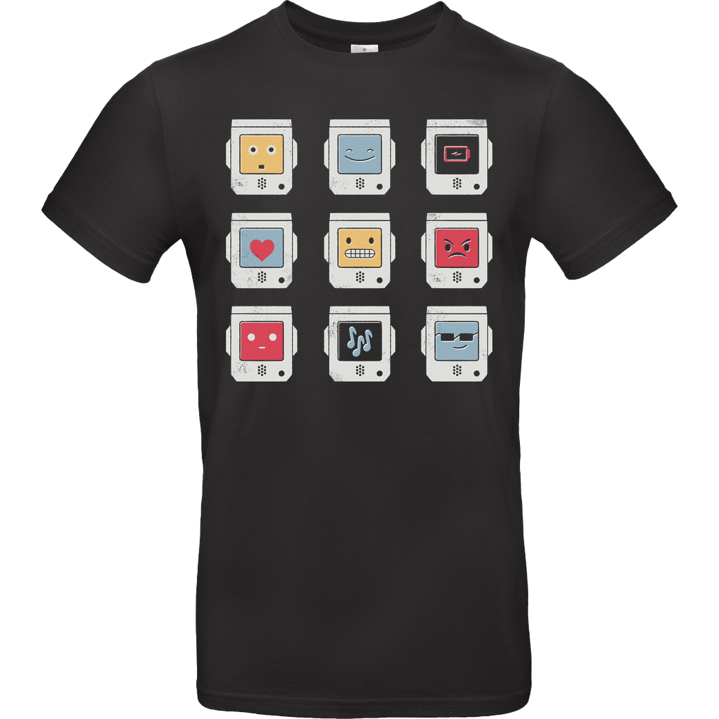 Paula García Robotic emojis T-Shirt B&C EXACT 190 - Black