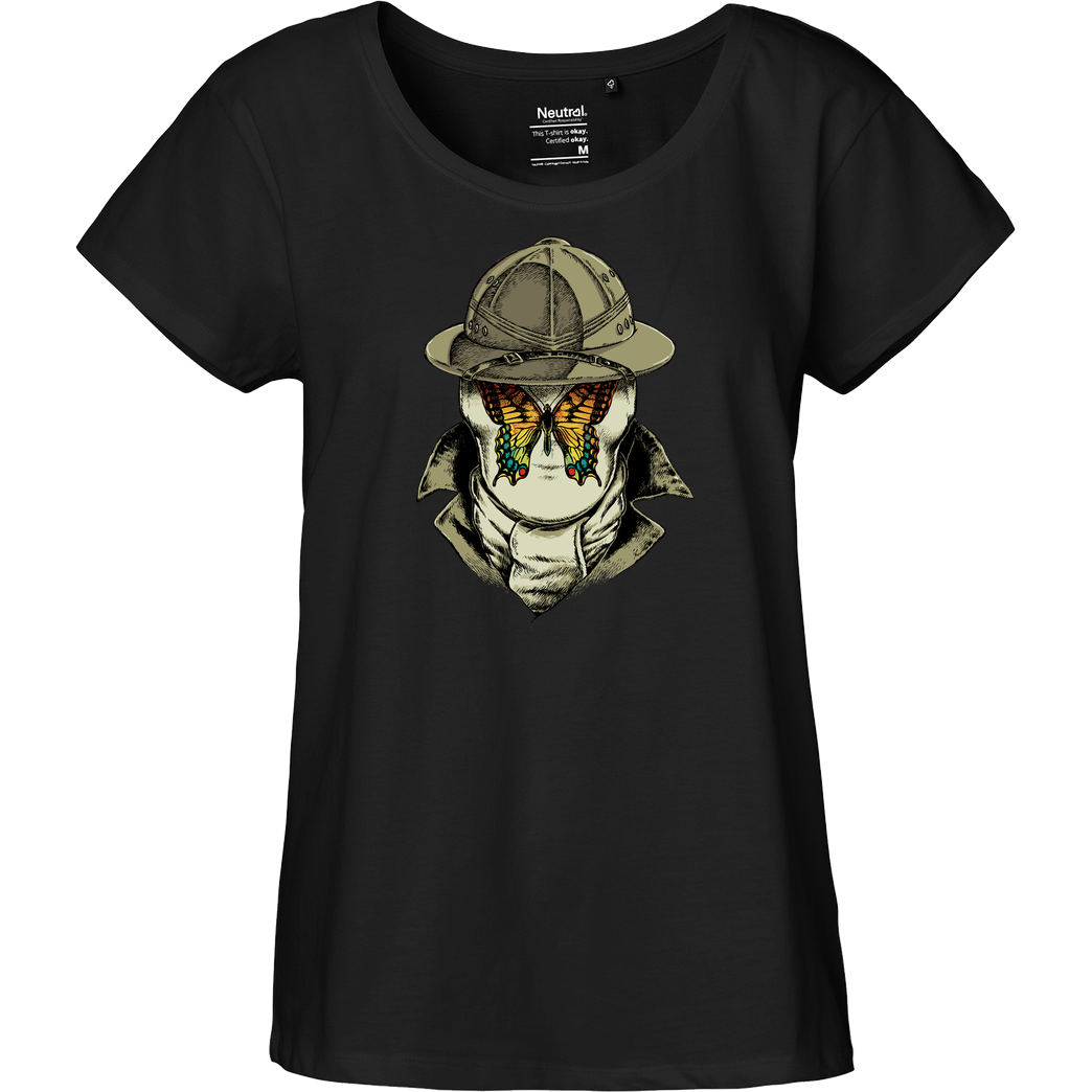 Rico Mambo Rorschach HD T-Shirt Fairtrade Loose Fit Girlie - black