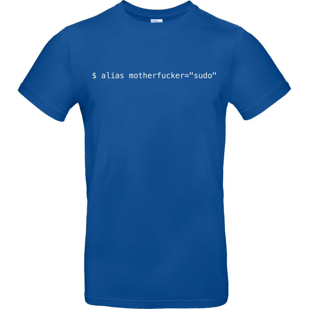 Falschparka Rude Linux User T-Shirt B&C EXACT 190 - Royal Blue