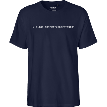 Rude Linux User Fairtrade T-Shirt - navy