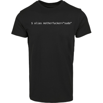 Rude Linux User House Brand T-Shirt - Black