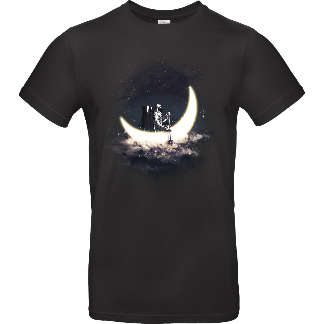 Dandingeroz Sailing on the Moon T-Shirt B&C EXACT 190 - Black