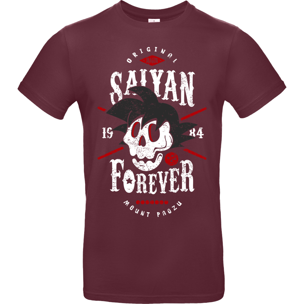 OlipopArt Saiyan Forever T-Shirt B&C EXACT 190 - Burgundy