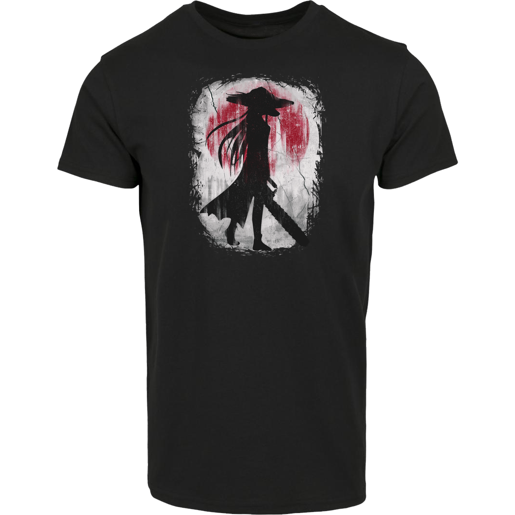 Forestore Samurai Lady Fox T-Shirt House Brand T-Shirt - Black