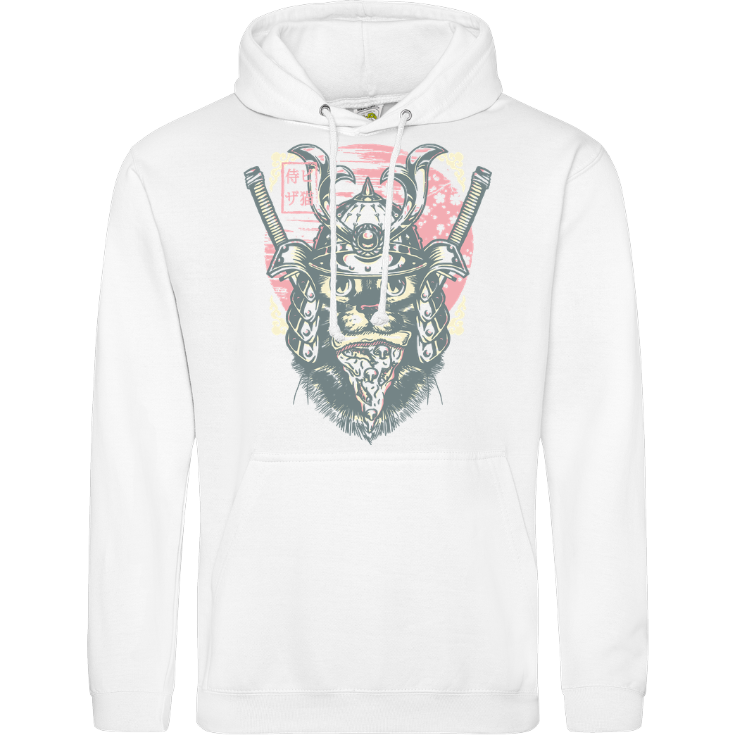 Punksthetic Art Samurai Pizza Cat Sweatshirt JH Hoodie - Weiß