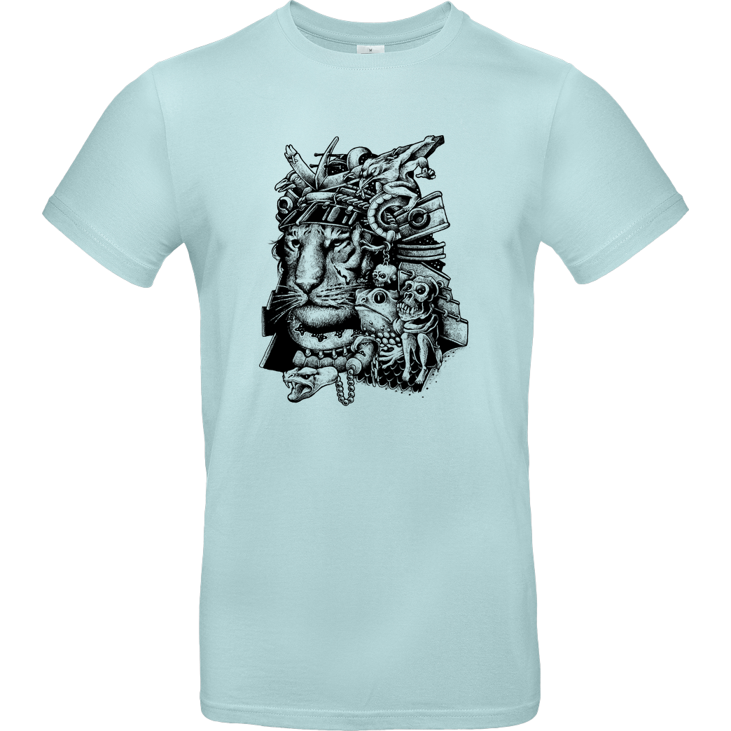 glitchygorilla Samurai Tiger T-Shirt B&C EXACT 190 - Mint