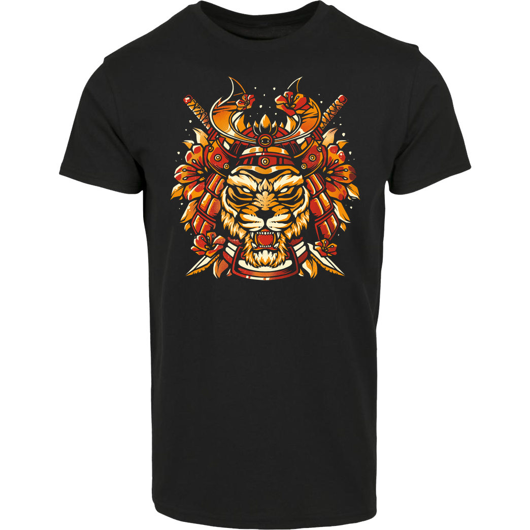 EduEly Samurai Tiger T-Shirt House Brand T-Shirt - Black
