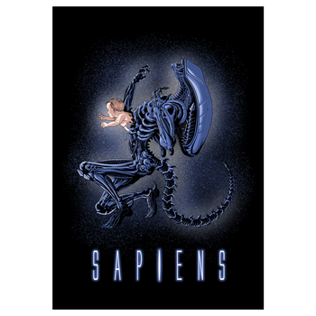 Sapiens Art Print black