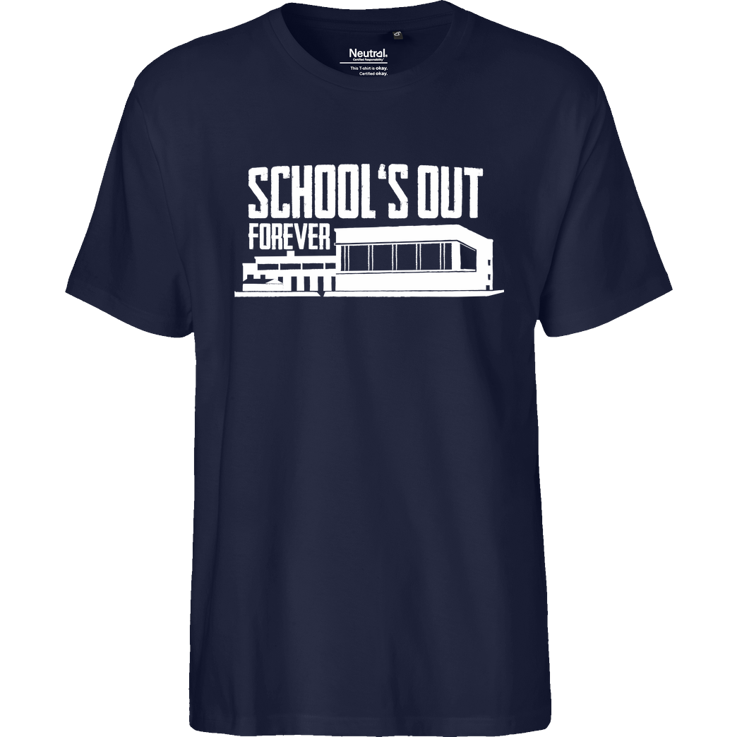 profile 461 [marschland] School's out forever T-Shirt Fairtrade T-Shirt - navy