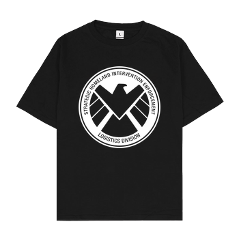 S.H.I.E.L.D Logo Oversize T-Shirt - Black