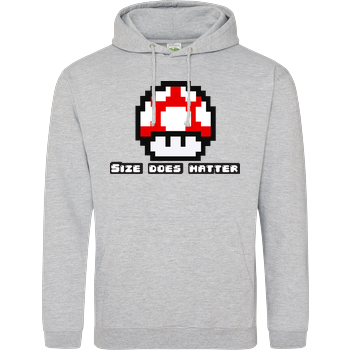 Size does matter JH Hoodie - Heather Grey