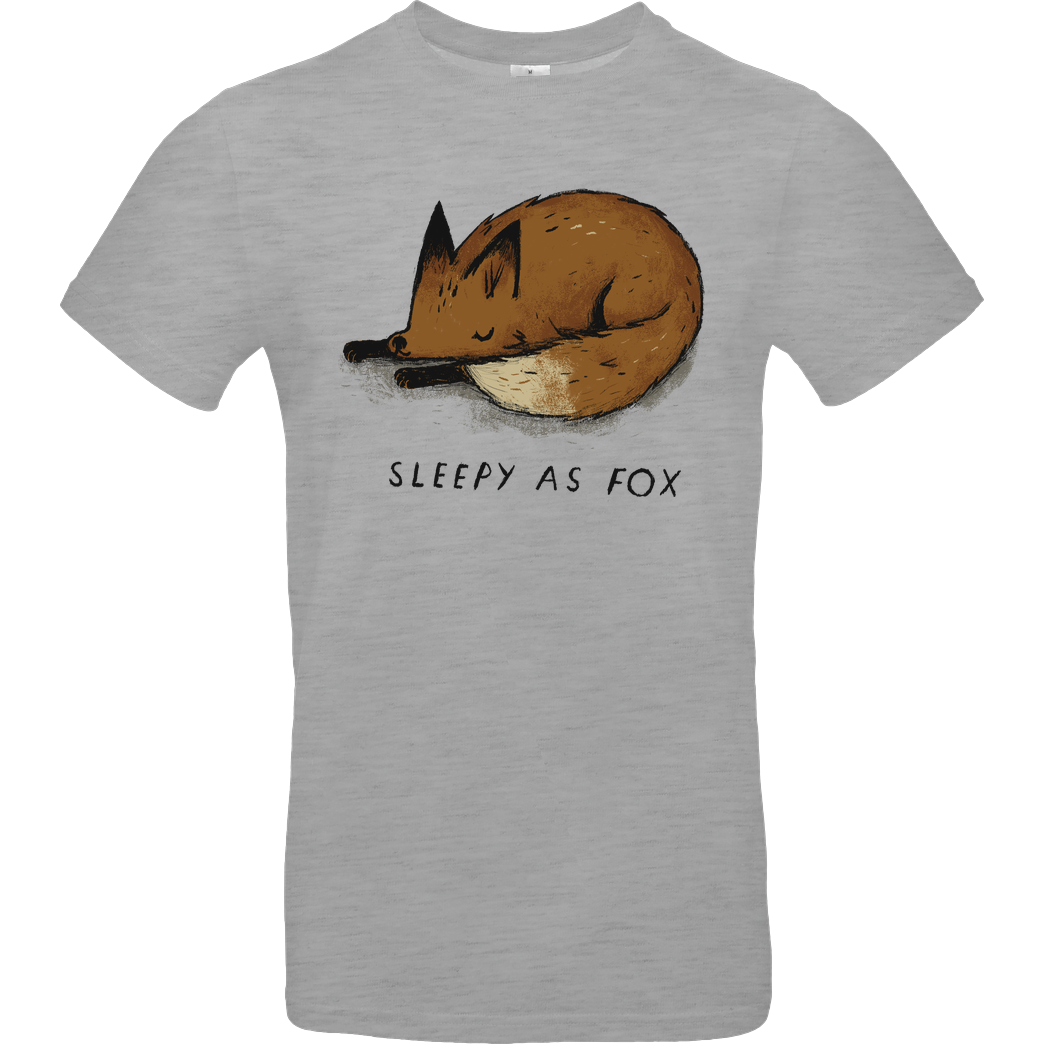 Louis Roskosch Sleepy as Fox T-Shirt B&C EXACT 190 - heather grey