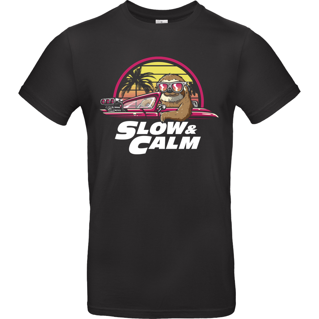 OlipopArt Slow and Calm T-Shirt B&C EXACT 190 - Black