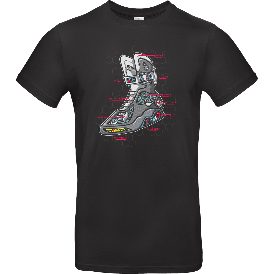 Punksthetic Art Sneaker Anatomy T-Shirt B&C EXACT 190 - Black