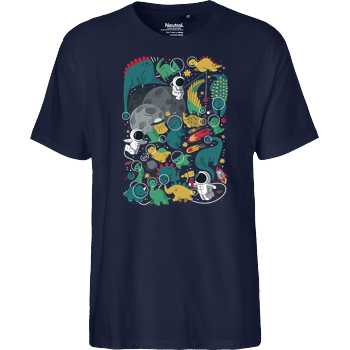 Space Dinosaur Fairtrade T-Shirt - navy