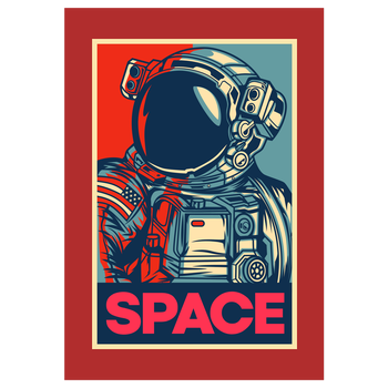 Space Hope Art Print red