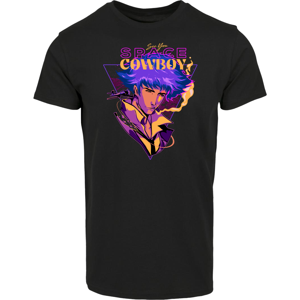 Heymoonly Space Spike Cowboy T-Shirt House Brand T-Shirt - Black