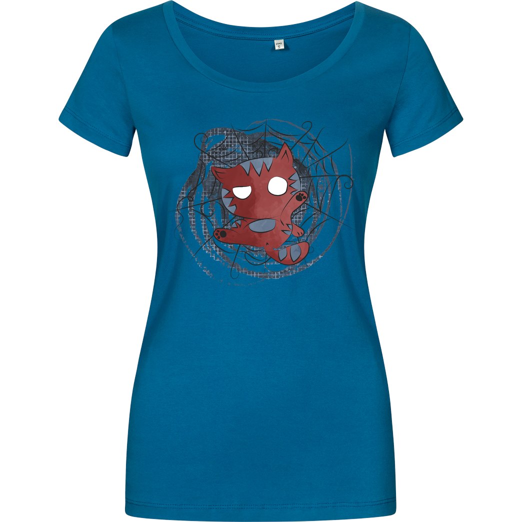 Blackmoon Spidercat T-Shirt Girlshirt petrol