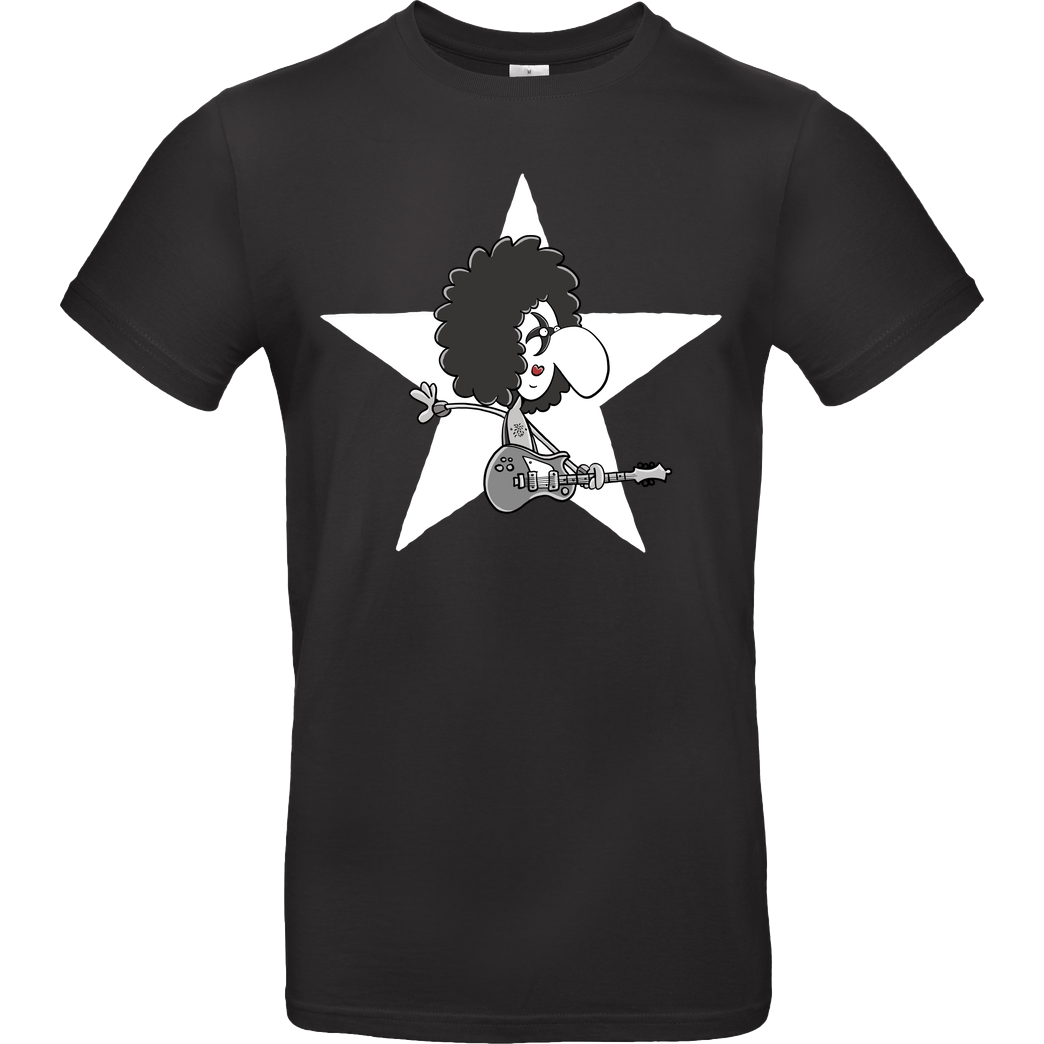 FunnyFummel! Olis Cartoon Shirts Starman T-Shirt B&C EXACT 190 - Black