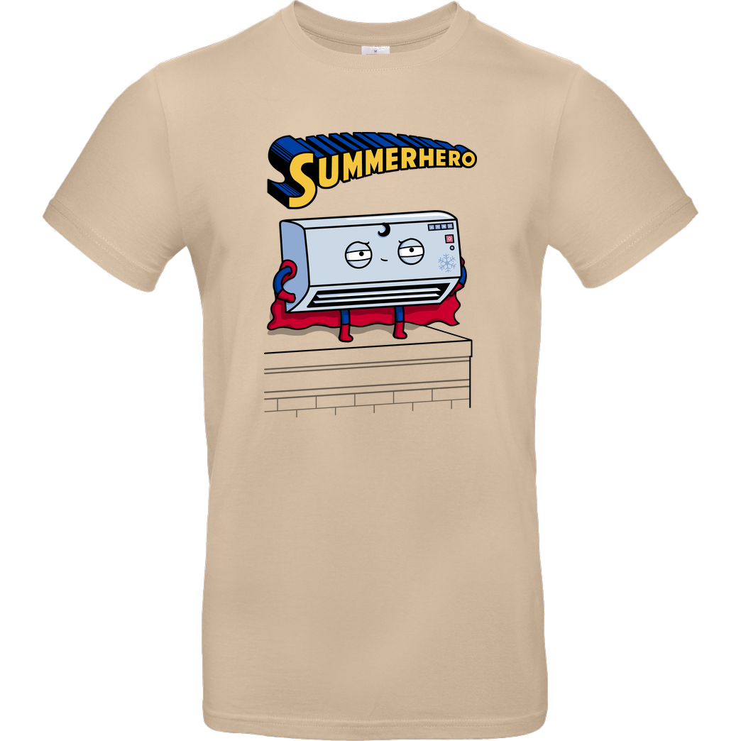 Raffiti Design Summerhero! T-Shirt B&C EXACT 190 - Sand