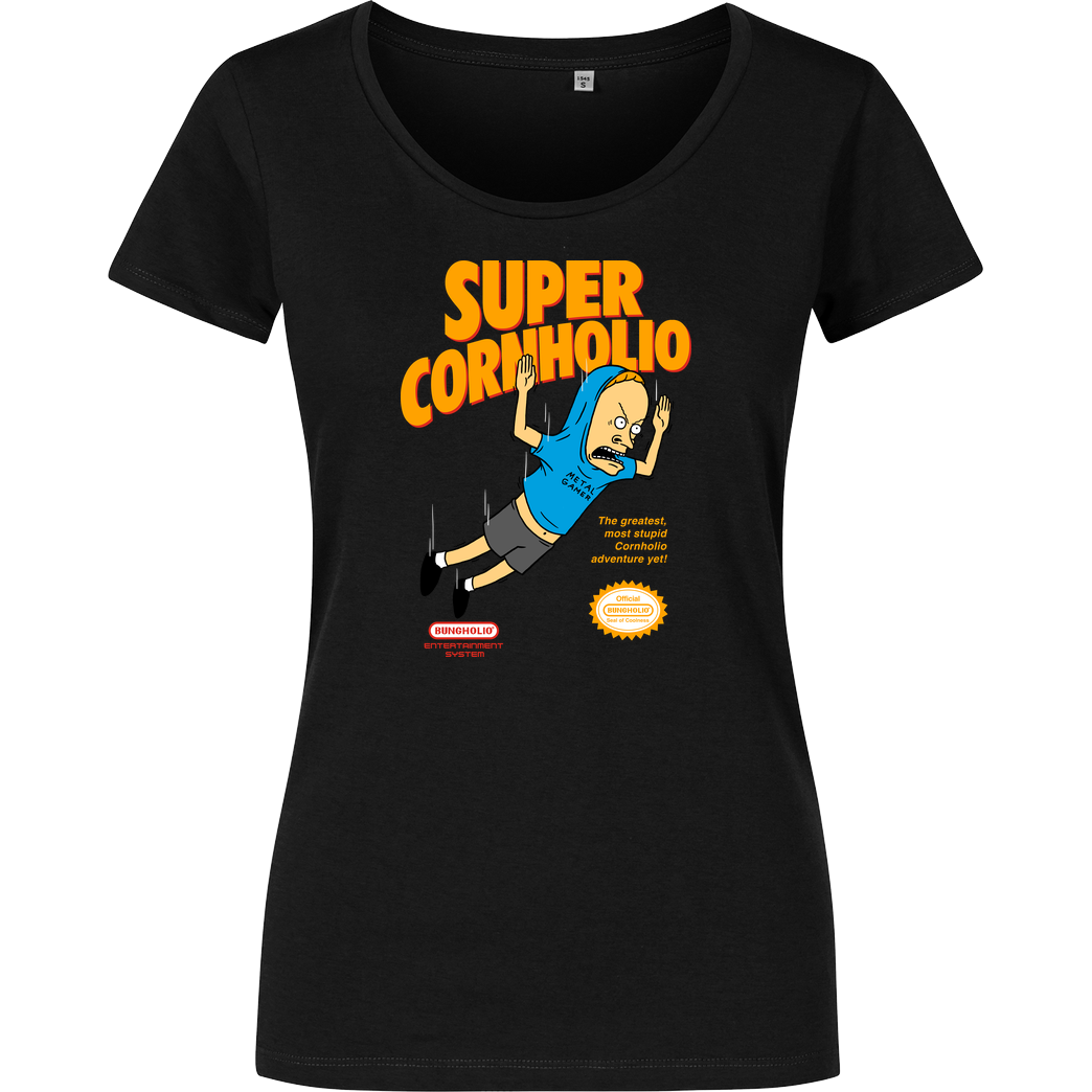 Pigboom Super Cornholio T-Shirt Girlshirt schwarz