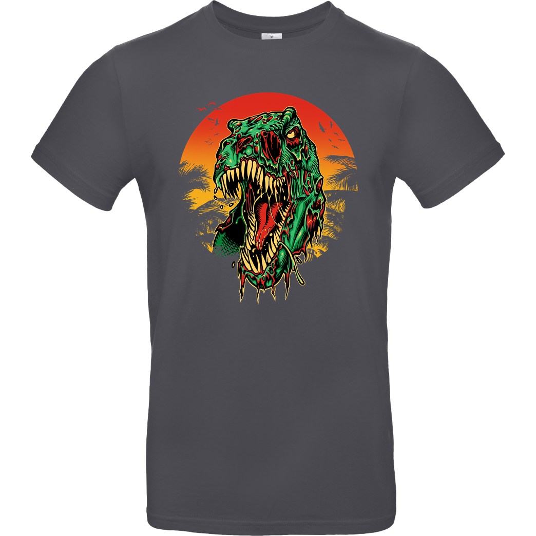 Rico Mambo T-Rex Zombie T-Shirt B&C EXACT 190 - Dark Grey