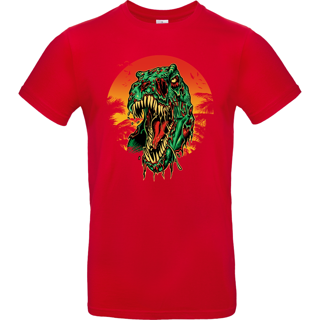Rico Mambo T-Rex Zombie T-Shirt B&C EXACT 190 - Red