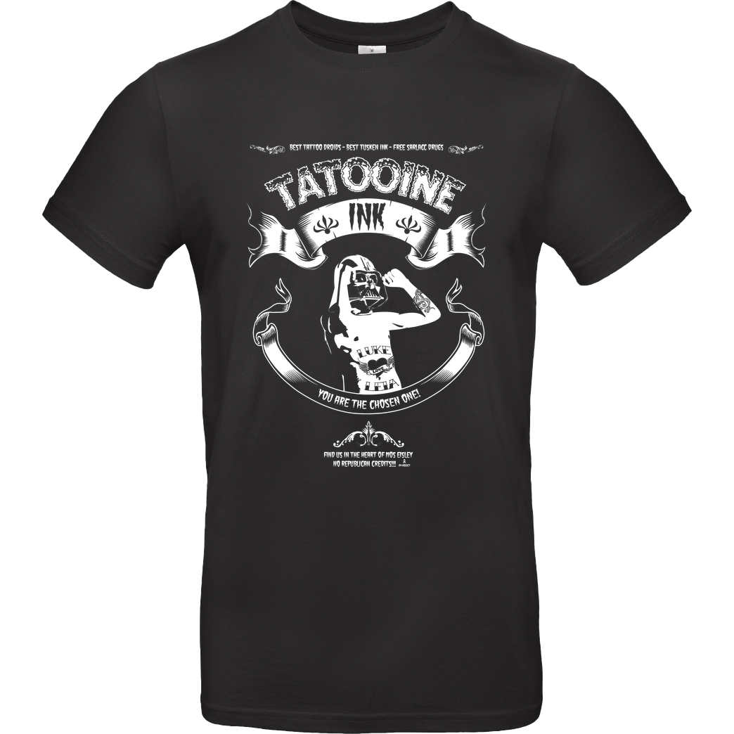 myrocket Tatooine Ink T-Shirt B&C EXACT 190 - Black
