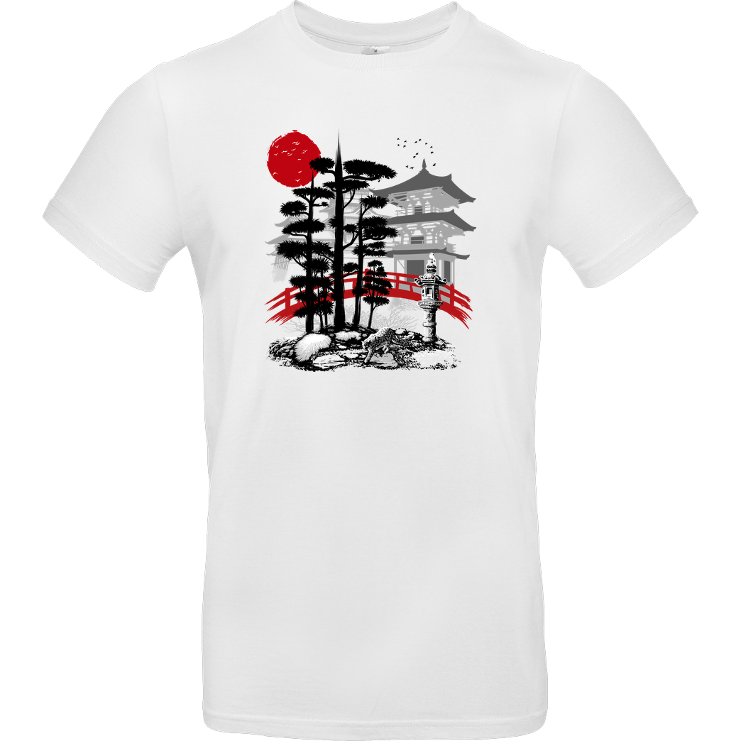 Albertocubatas Temple with garden Zen T-Shirt B&C EXACT 190 -  White