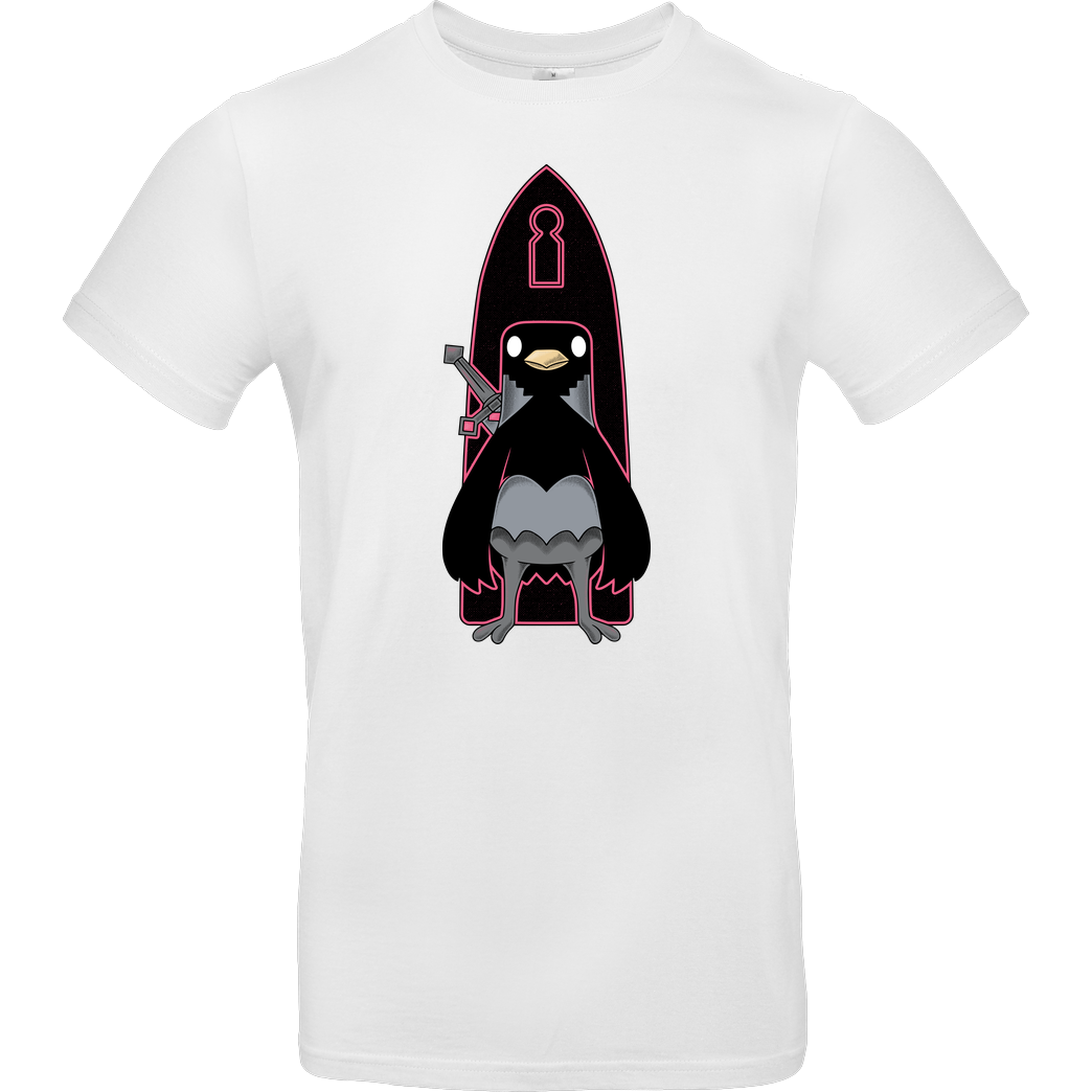 AlundrART The Crow Reaper T-Shirt B&C EXACT 190 -  White