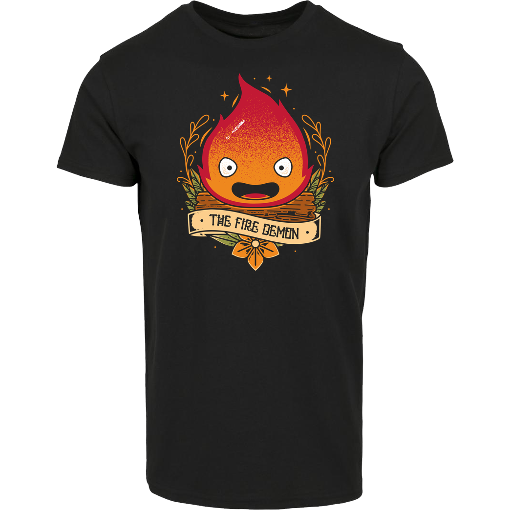 AlundrART The Fire Demon T-Shirt House Brand T-Shirt - Black