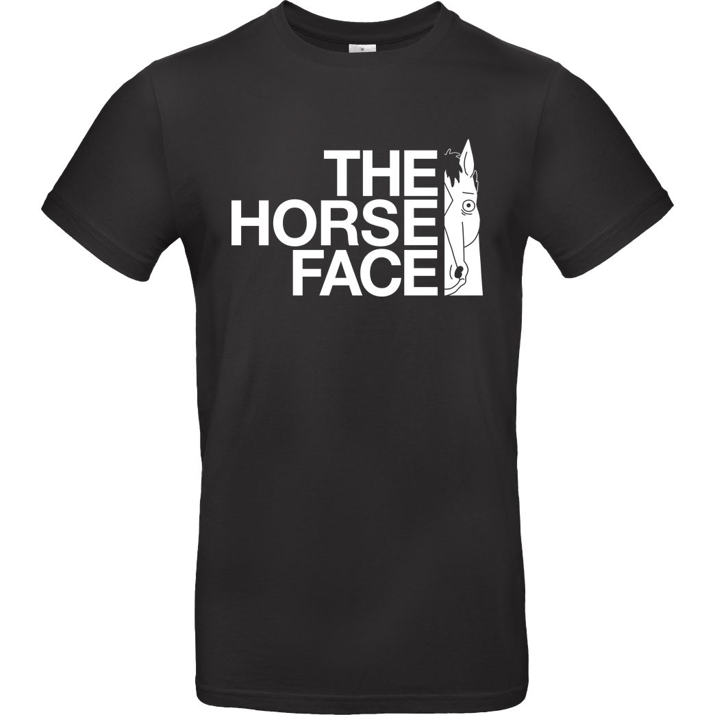 Demonigote Shirts The Horse Face T-Shirt B&C EXACT 190 - Black
