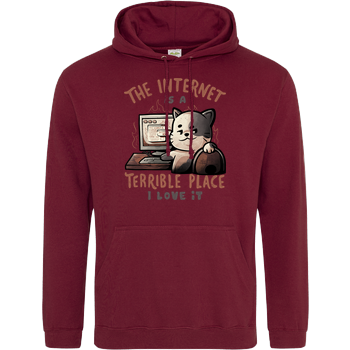 The Internet is a Terrible Place JH Hoodie - Bordeaux
