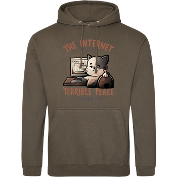 The Internet is a Terrible Place JH Hoodie - Khaki