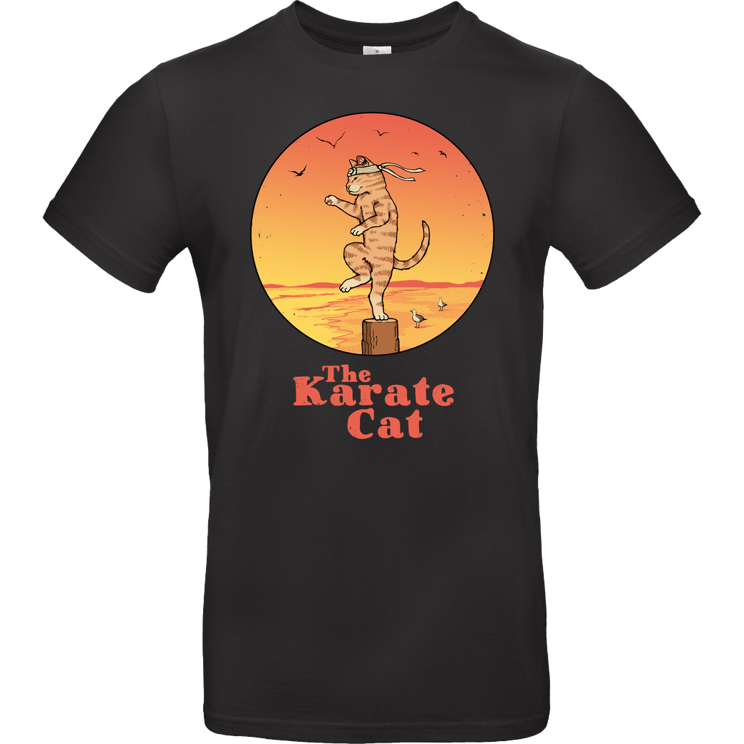 Vincent Trinidad The Karate Cat T-Shirt B&C EXACT 190 - Black