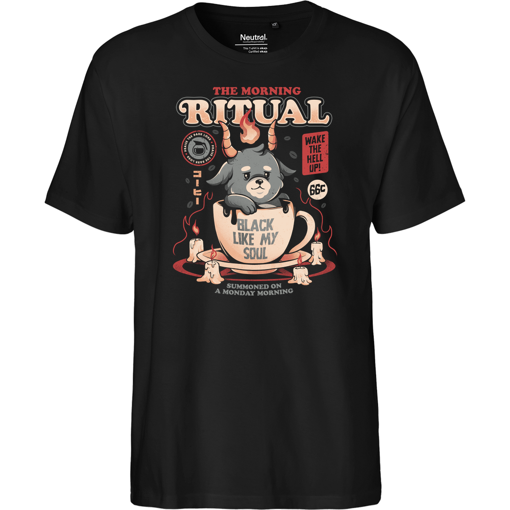EduEly The Morning Ritual T-Shirt Fairtrade T-Shirt - black