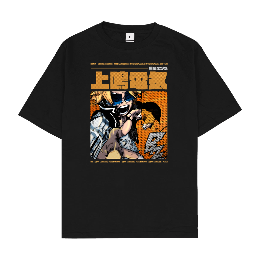 Black Kitsune The Stun Gun Hero T-Shirt Oversize T-Shirt - Black